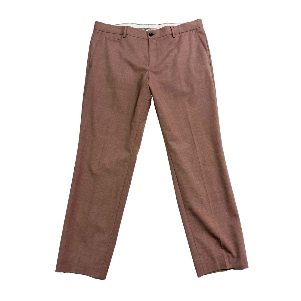 Hugo BOSS 38x30 Rose Genius 222 Chino Performance Pants Wool Tapered Trouser
